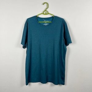 Marc Anthony Teal Short Sleeve Shirt Mens X-Large